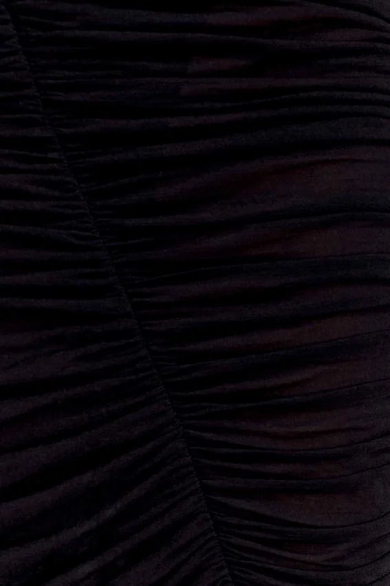 Matilda Ruched Mesh Maxi Skirt – Black Matilda Ruched Mesh Maxi Skirt – Black