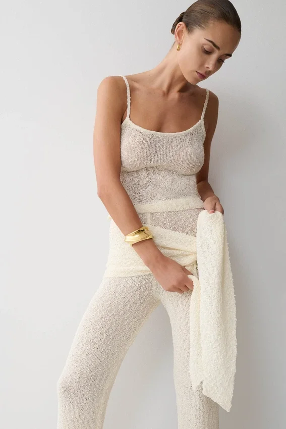 Mattais Boucle Knit Pants – Ivory Mattais Boucle Knit Pants – Ivory