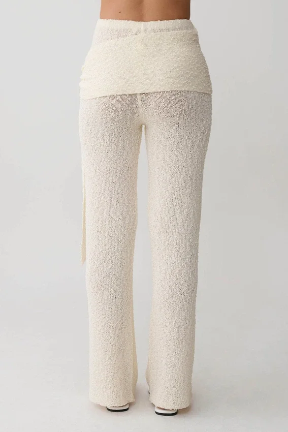 Mattais Boucle Knit Pants – Ivory Mattais Boucle Knit Pants – Ivory