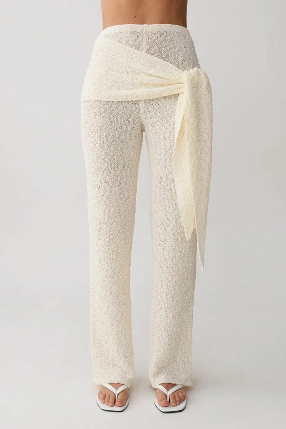 Mattais Boucle Knit Pants – Ivory Mattais Boucle Knit Pants – Ivory