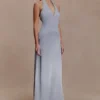 Maura Taffeta And Satin Maxi Dress – Cornflower Blue