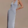 Maura Taffeta And Satin Maxi Dress – Cornflower Blue