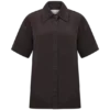 Maya Oversized Denim Shirt – Chocolate