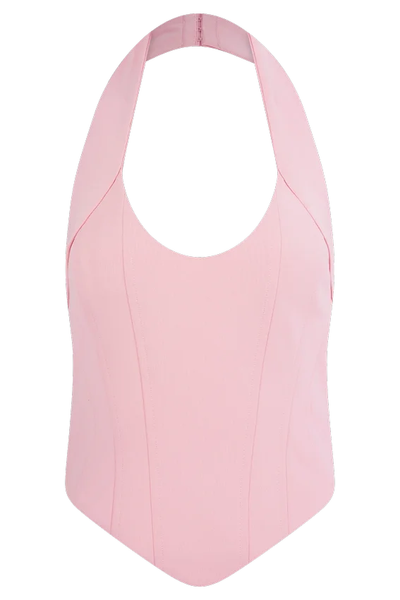 Meadow Corset Halter Top – Candy Pink Meadow Corset Halter Top – Candy Pink