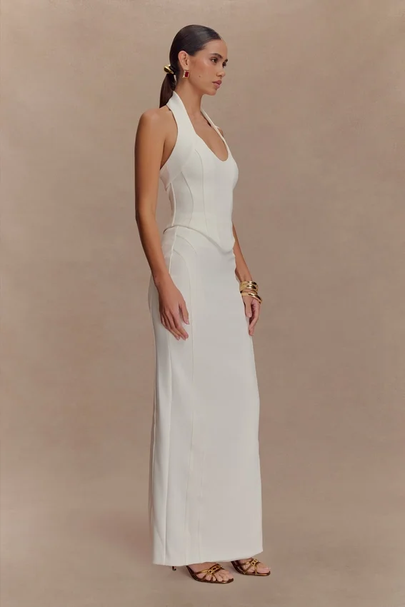 Alma High Waist Maxi Skirt – White Alma High Waist Maxi Skirt – White
