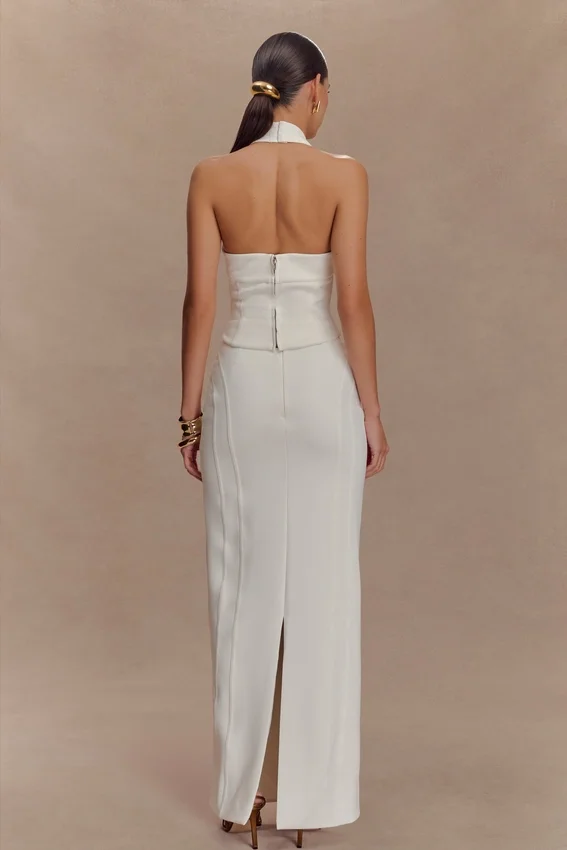 Alma High Waist Maxi Skirt – White Alma High Waist Maxi Skirt – White