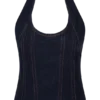 Meadow Denim Corset Halter Top – Indigo Blue