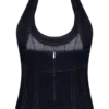 Meadow Denim Corset Halter Top – Indigo Blue