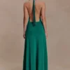 Meg Halter Tassel Maxi Dress – Emerald