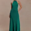 Meg Halter Tassel Maxi Dress – Emerald