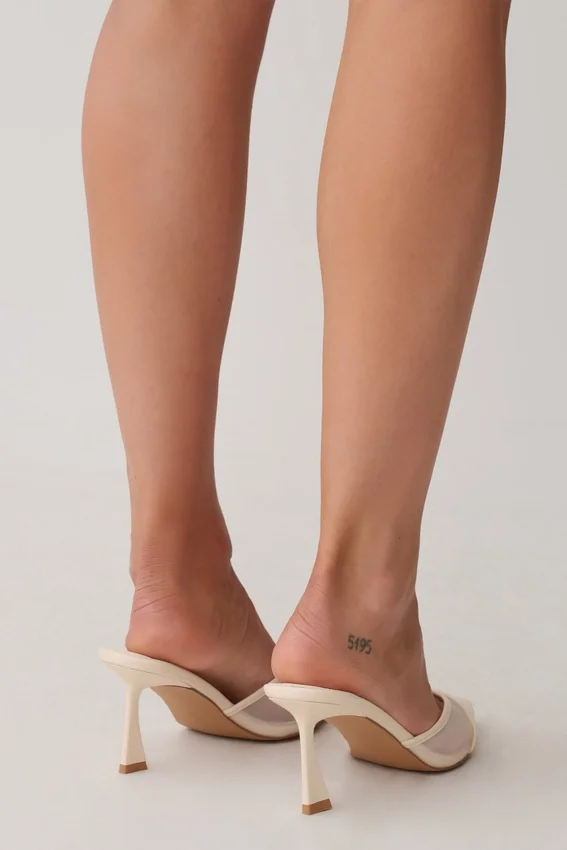 Micah Mesh Pointed Heel – Ivory Micah Mesh Pointed Heel – Ivory