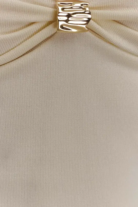 Miraby Front Ruched Knit Long Sleeve Top – Ivory Miraby Front Ruched Knit Long Sleeve Top – Ivory
