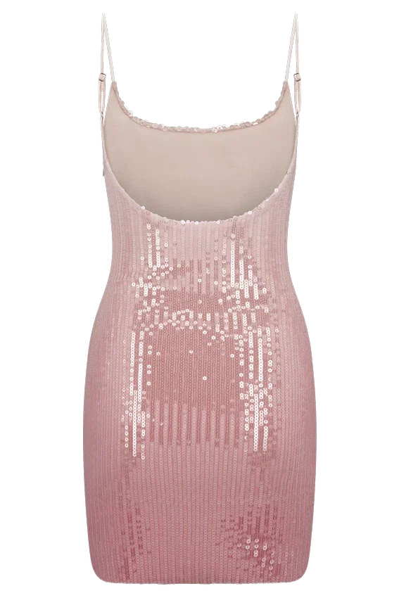 Mora Sequin Mini Dress – Ombre Pink Mora Sequin Mini Dress – Ombre Pink