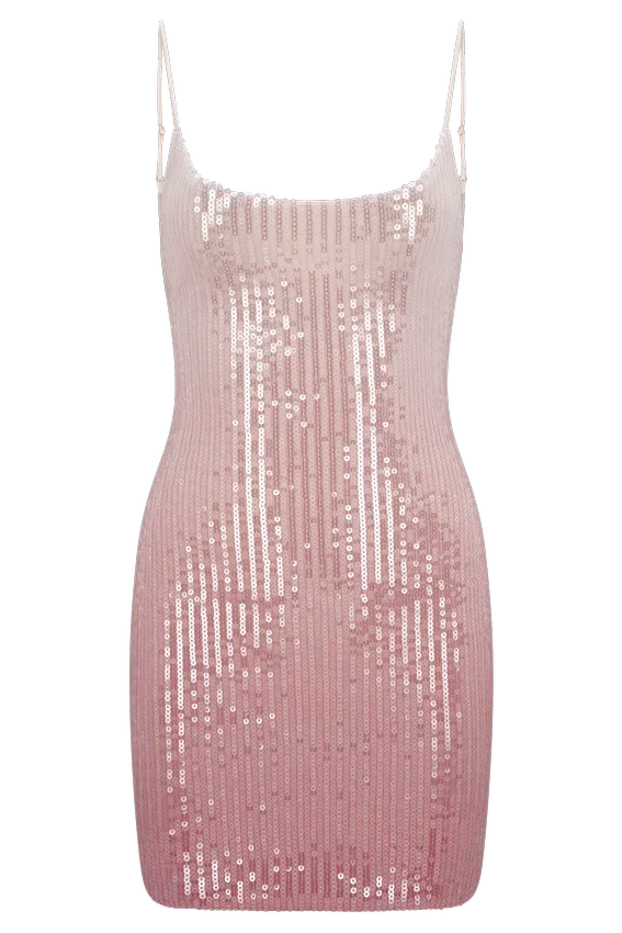 Mora Sequin Mini Dress – Ombre Pink Mora Sequin Mini Dress – Ombre Pink
