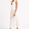 Twyla Pleated Suiting Maxi Skirt – Ivory Twyla Pleated Suiting Maxi Skirt – Ivory