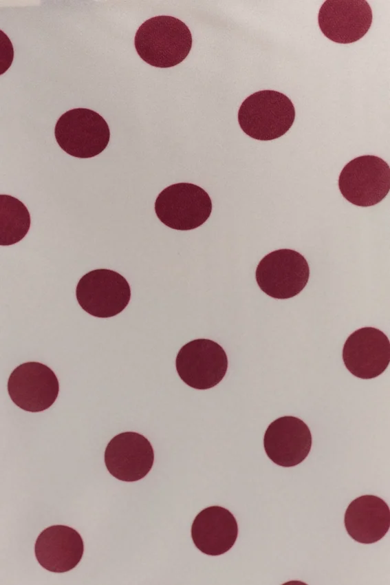 Nadine Halter Chiffon Maxi Dress – Ivory/Merlot Polka Dot Nadine Halter Chiffon Maxi Dress – Ivory/Merlot Polka Dot