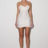 Nala Strapless Sequin Mini Dress – White