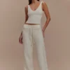 Natalya Knit Wide Leg Pants – Ivory