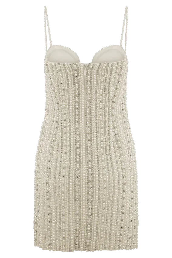 Naveena Embellished Mini Dress – Silver Naveena Embellished Mini Dress – Silver