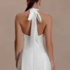 Nelly Halter Neck Cotton Mini Dress – White Nelly Halter Neck Cotton Mini Dress – White