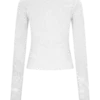 Omari Embroidery Long Sleeve Knit Top – Ivory