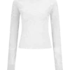 Omari Embroidery Long Sleeve Knit Top – Ivory