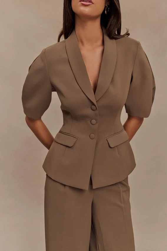 Faith Suiting Wide Leg Pant – Cacao Brown Faith Suiting Wide Leg Pant – Cacao Brown