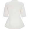 Opal Puff Sleeve Suiting Top – Ivory