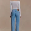 Paedyn Merino Wool Ribbed Long Sleeve Top – Ivory