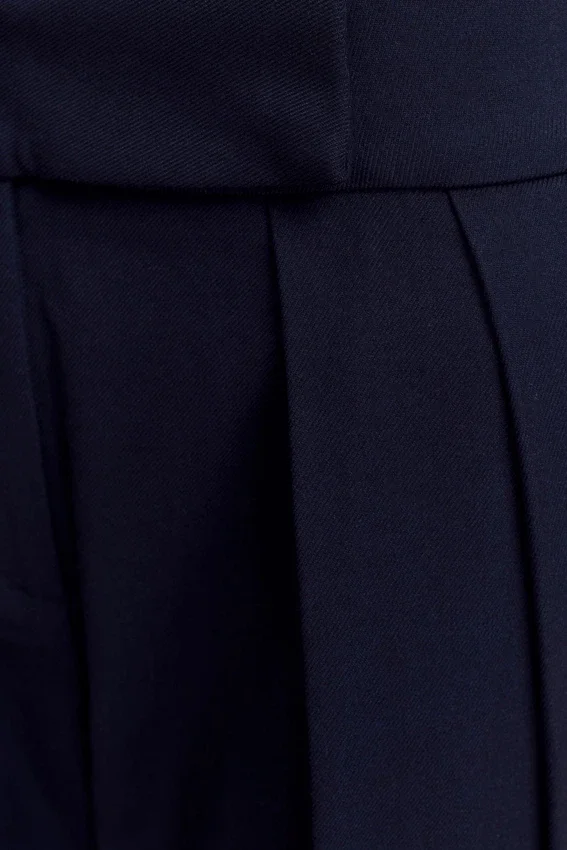 Penelope Pleated High Waisted Pants – Dark Navy Penelope Pleated High Waisted Pants – Dark Navy