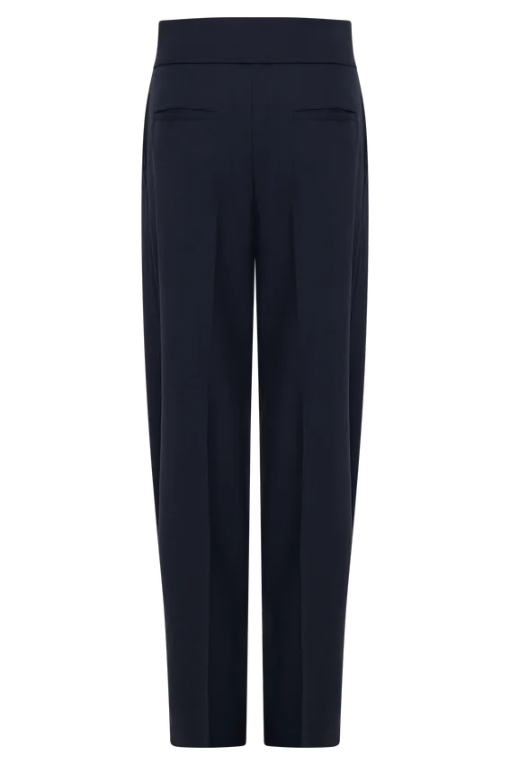 Penelope Pleated High Waisted Pants – Dark Navy Penelope Pleated High Waisted Pants – Dark Navy