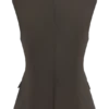 Penelope Suiting Sleeveless Blazer – Chocolate