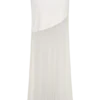 Portia Scuba And Mesh Maxi Skirt – White