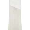 Portia Scuba And Mesh Maxi Skirt – White