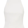 Portia Scuba Sleeveless Top – White