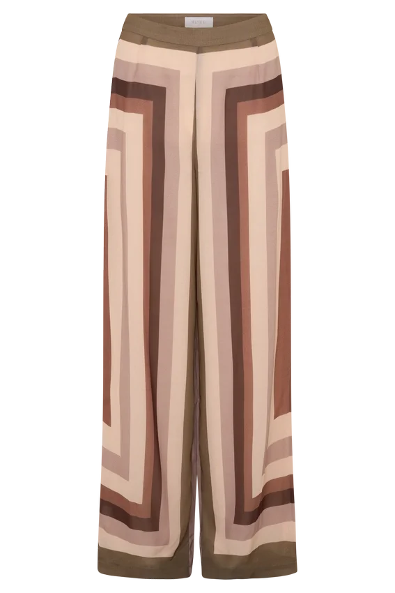 Rachel Chiffon Straight Leg Pants – Multi Stripe Rachel Chiffon Straight Leg Pants – Multi Stripe