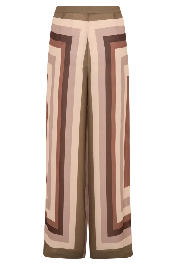Rachel Chiffon Straight Leg Pants – Multi Stripe Rachel Chiffon Straight Leg Pants – Multi Stripe