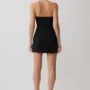 Raina Diamante Halter Mini Dress – Black