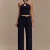 Ramona Modal Straight Leg Pant – Black