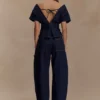 Rayne Off Shoulder Denim Top – Indigo Blue