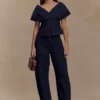 Rayne Off Shoulder Denim Top – Indigo Blue