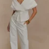 Rayne Wide Leg Denim Jeans – White