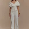 Rayne Wide Leg Denim Jeans – White