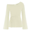Reagan Off Shoulder Knit Top – White