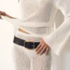 Reagan Off Shoulder Knit Top – White