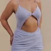 Reama Wrap Over Knit Maxi Dress – Cornflower Blue