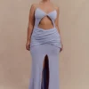 Reama Wrap Over Knit Maxi Dress – Cornflower Blue