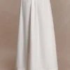 River Gathered Maxi Skirt – White