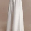 River Gathered Maxi Skirt – White