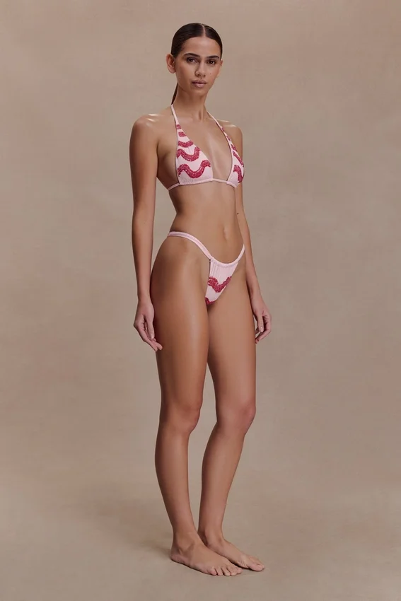 Robyn Beaded Bikini Bottom – Pink Robyn Beaded Bikini Bottom – Pink